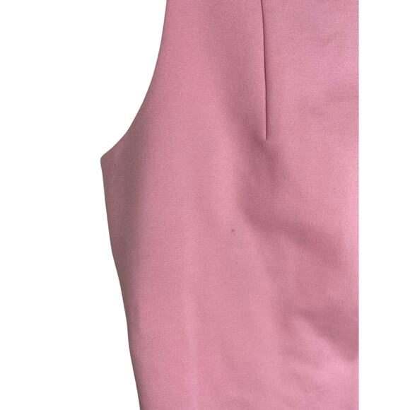 Area Crystal Embellished Heart Cut-Out Back Mini Dress Sleeveless Powder Pink M - Picture 10 of 10